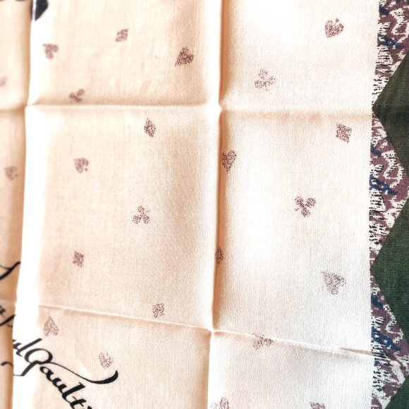 Jean Paul Gaultier Vintage Scarf – King & Queen Playing Card Design - Picture 5 of 7